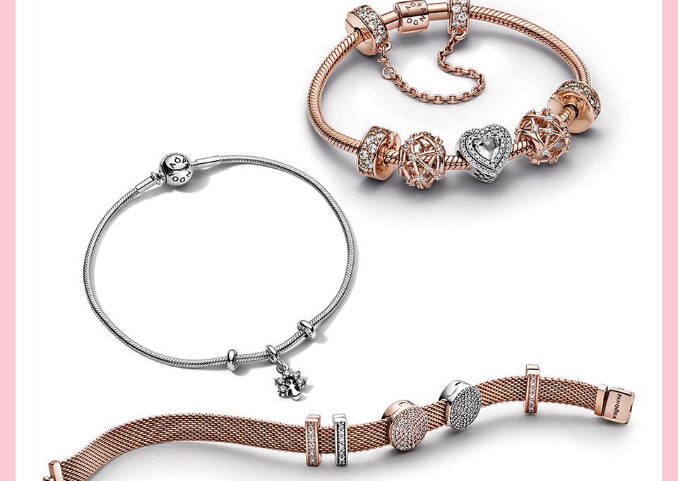FINAL SALE - Disney Princess Pandora Moments Heart Snake Chain Bracelet |  Two-tone | Pandora US