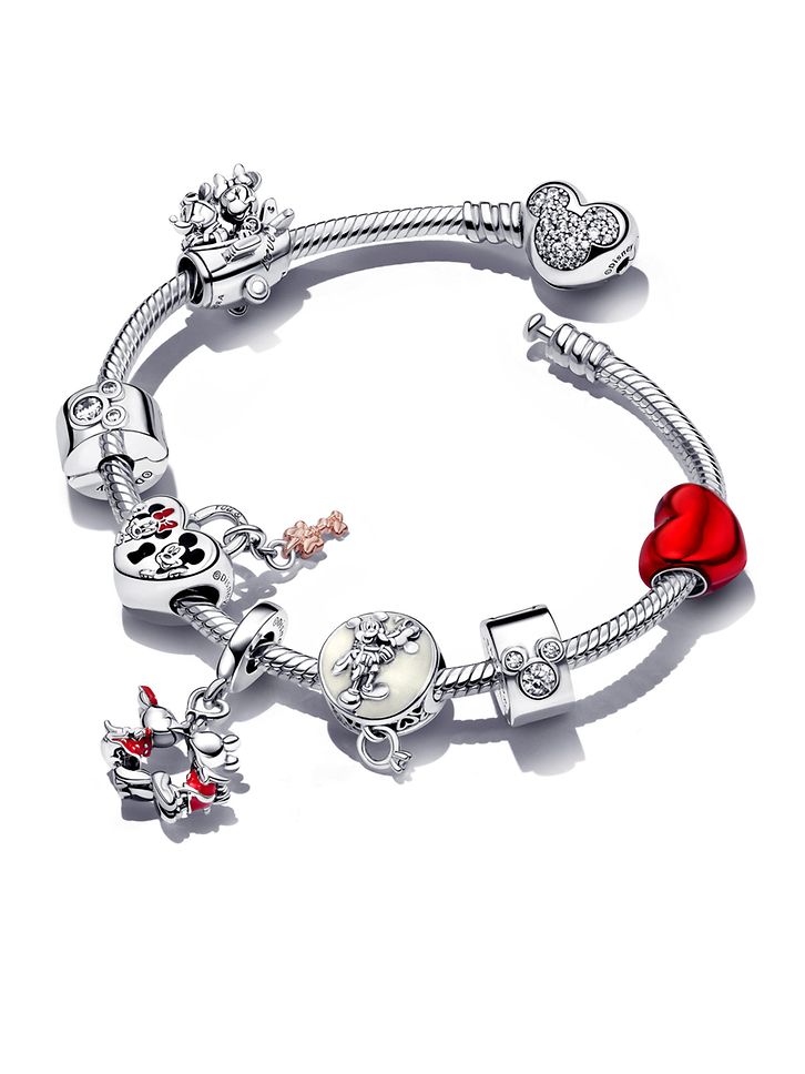 Sterling silver bracelet with charms