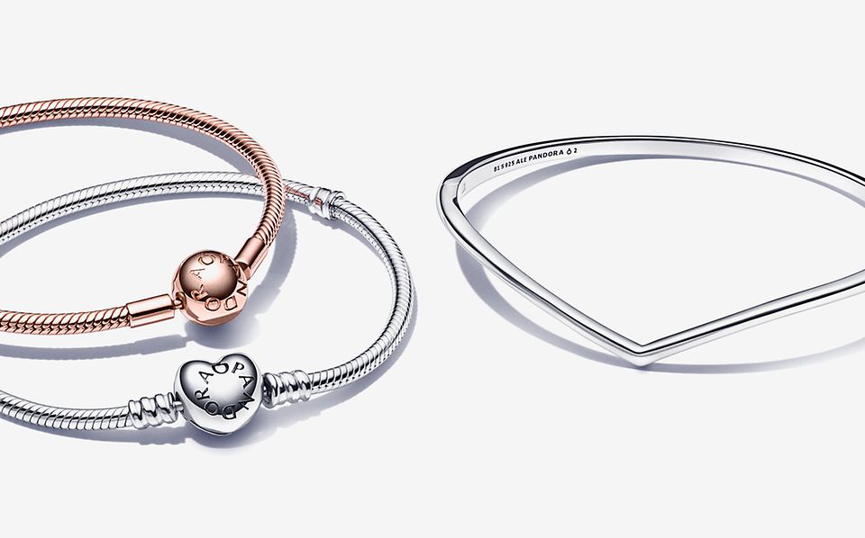 Pandora Moments Heart T-Bar Snake Chain Bracelet | Rose gold plated |  Pandora US