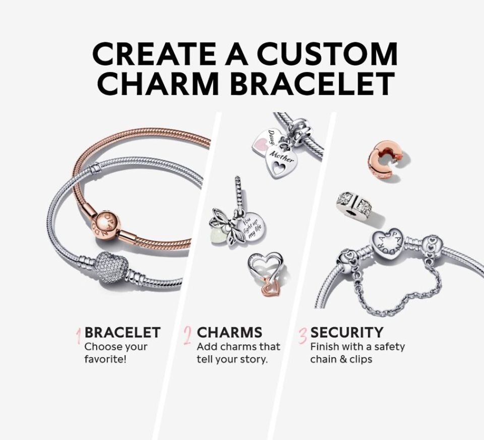 create a custom charm bracelet embedded text US MOBILE FINAL
