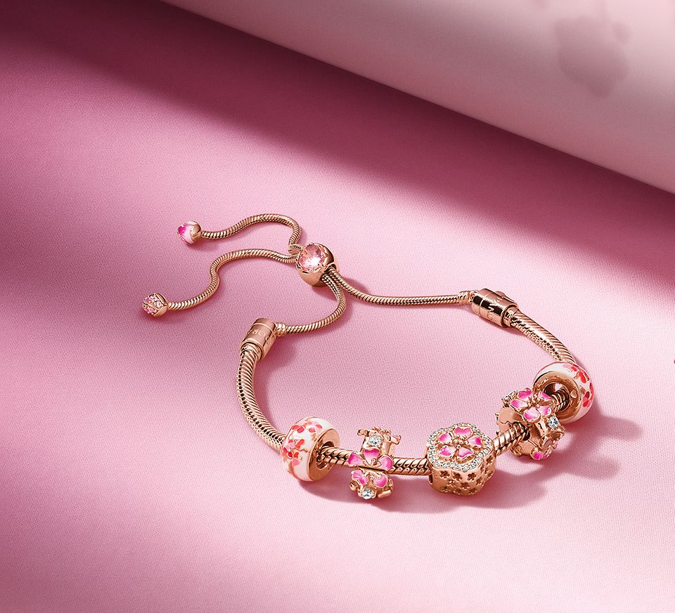 Peach Blossoms - Shop Pink Floral Motif Jewellery | Pandora SG